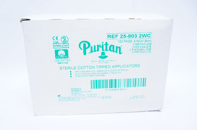 Puritan 25-803 2WC Sterile Cotton Tipped Applicators 3 inch(8cm) -Box ogf 100(x)